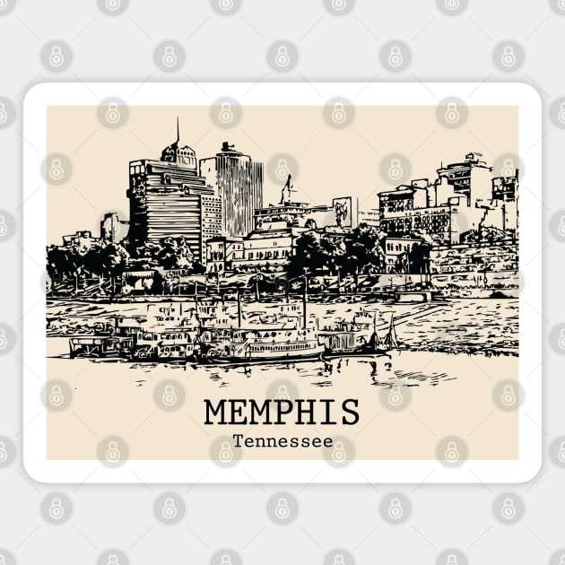 Memphis - Tennessee Magnet by Lakeric